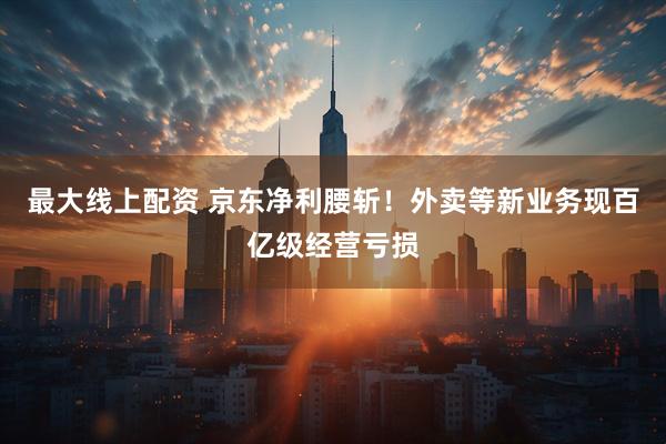 最大线上配资 京东净利腰斩！外卖等新业务现百亿级经营亏损